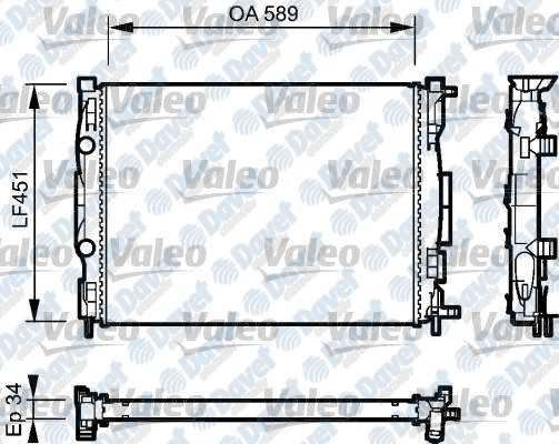 VALEO 732946 Su Radyatoru Megane Ii Sedan 1.5 Dci - 1.6 K4m K9k